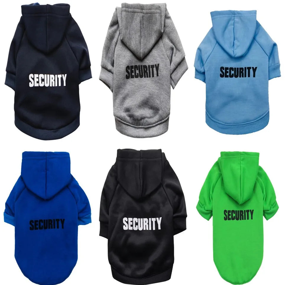 Security Cat Clothes Pet Cat Coats Jacket Hoodies For Cats Outfit Warm Pet Clothing Rabbit Animals Pet Costume for Pet Dogs