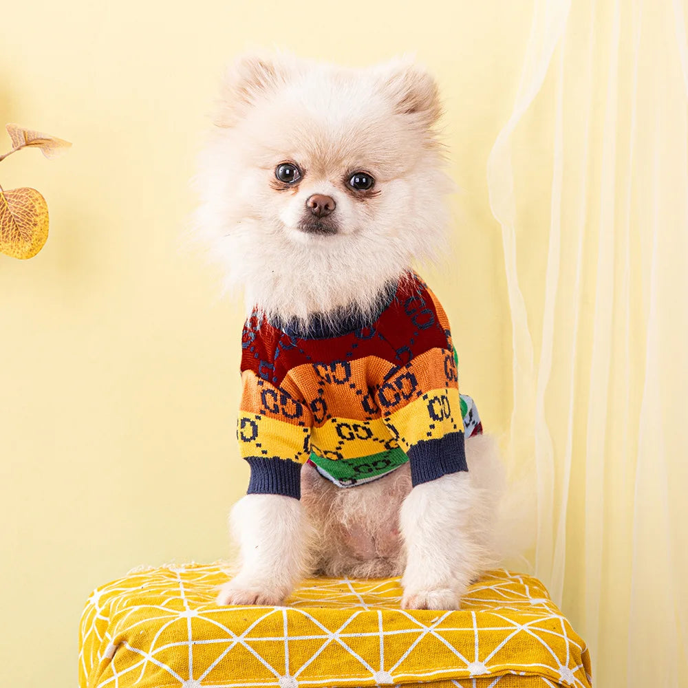 Round Neck Dog Cute Sweater